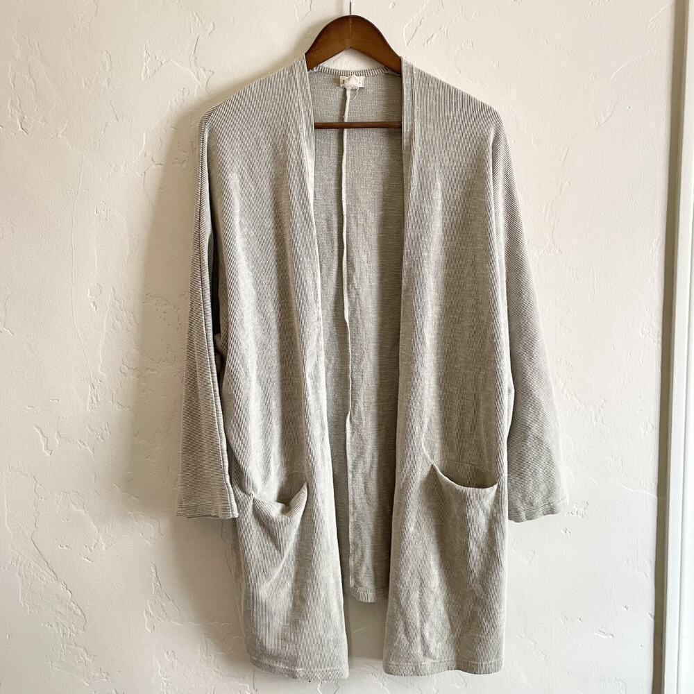 Anthropologie Donni One Size Cardigan - Gray Long Sleeve Pockets Casual Cozy